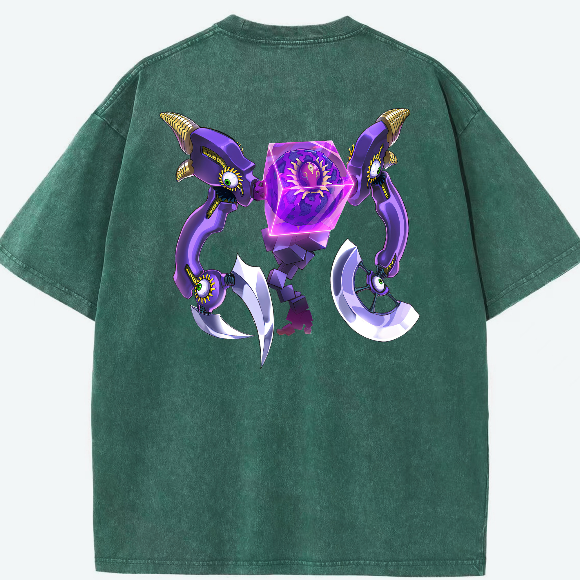 （画像用） 遊☆戯☆王 Yu-Gi-Oh! 綿100% ヴィンテージ風 半袖Tシャツ（背面プリント）
